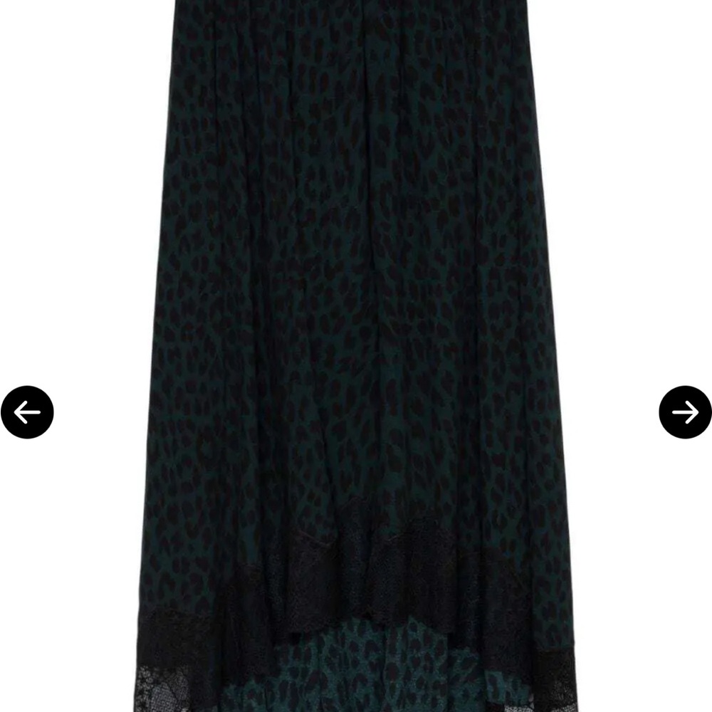 Zadig & Voltaire Black Asymmetrical Leopard Skirt - Picture 3 of 5